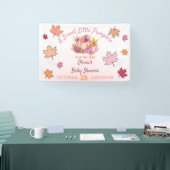 Kleine pompoen Herfst Blush Baby shower Invitation Spandoek (Beurs)