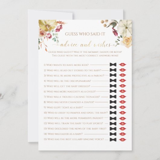 Kleine pompoen Herfst die zei dat het Baby shower Kaart (Voorkant)