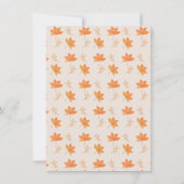 Kleine pompoen Herfst eerste 1e verjaardag Bedankkaart (Achterkant)