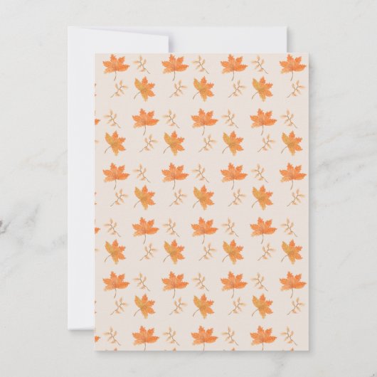 Kleine pompoen Herfst eerste 1e verjaardag Bedankkaart (Achterkant)