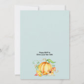 Kleine pompoen Herfst Eerste Verjaardag Kaart (Achterkant)