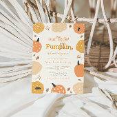 Kleine pompoen herfst eerste verjaardag kaart