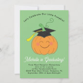 Kleine Pompoen Herfst Elementaire Afstudeerfeest Kaart (Voorkant)