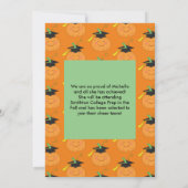 Kleine Pompoen Herfst Elementaire Afstudeerfeest Kaart (Achterkant)