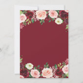 kleine pompoen herfst florale baby shower uitnodig kaart (Achterkant)