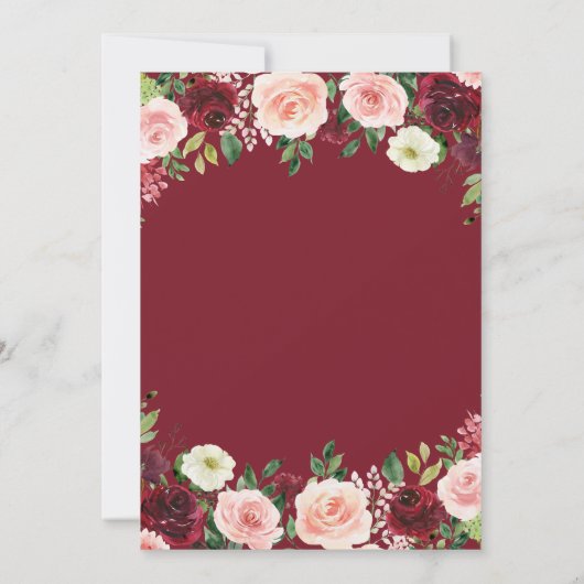 kleine pompoen herfst florale baby shower uitnodig kaart (Achterkant)