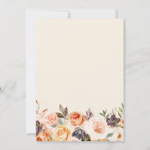 kleine pompoen herfst florale baby shower uitnodig kaart (Achterkant)