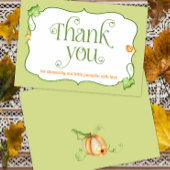 Kleine Pompoen Herfst Geslacht Neutraal Baby showe Bedankkaart