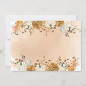 Kleine Pompoen Herfst Geslacht Neutraal Baby showe Bedankkaart (Achterkant)