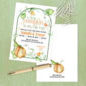 Kleine Pompoen Herfst Geslacht Neutraal Baby showe Kaart