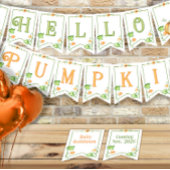 Kleine Pompoen Herfst Geslacht Neutraal Baby showe Vlaggetjes