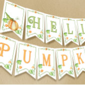 Kleine Pompoen Herfst Geslacht Neutraal Baby showe Vlaggetjes