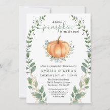 Kleine pompoen Herfst groen | Koppels Baby shower