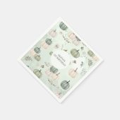 Kleine Pompoen Herfst Groen Verjaardag Servet (Hoek)