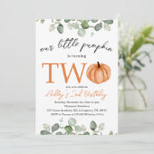 Kleine Pompoen Herfst / Herfst 2e Verjaardag Kaart (Staand voorkant)