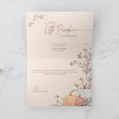 Kleine Pompoen Herfst Herfst Baby shower Bedankkaart (Binnen)