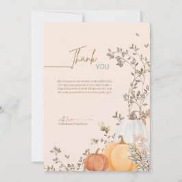 Kleine Pompoen Herfst Herfst Baby shower Bedankkaart