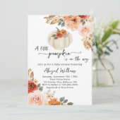 Kleine Pompoen Herfst Herfst Baby shower Kaart (Staand voorkant)
