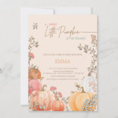 Kleine Pompoen Herfst Herfst Baby shower Kaart (Voorkant)