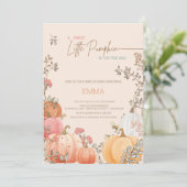 Kleine Pompoen Herfst Herfst Baby shower Kaart (Staand voorkant)