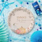 Kleine Pompoen Herfst Herfst Baby shower Papieren Bordje (Feest)