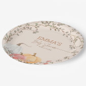 Kleine Pompoen Herfst Herfst Baby shower Papieren Bordje (Gekanteld)