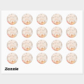 Kleine Pompoen Herfst Herfst Baby shower Ronde Sticker (Vel)
