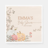 Kleine Pompoen Herfst Herfst Baby shower Servet (Voorkant)
