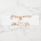 Kleine Pompoen Herfst Herfst Baby shower Waterfles Etiket (Enkel label)