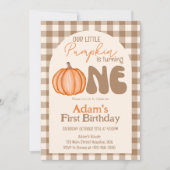 Kleine Pompoen Herfst Herfst Eerste 1e Verjaardag Kaart (Voorkant)
