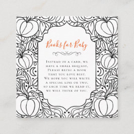 Kleine Pompoen Herfst Herfst Halloween Baby shower Informatiekaartje