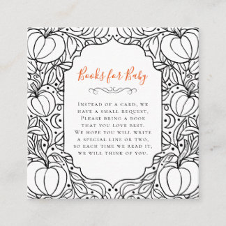 Kleine Pompoen Herfst Herfst Halloween Baby shower Informatiekaartje