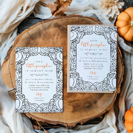 Kleine Pompoen Herfst Herfst Halloween Baby shower Kaart