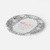 Kleine Pompoen Herfst Herfst Halloween Baby shower Papieren Bordje (Gekanteld)