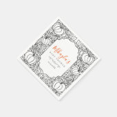 Kleine Pompoen Herfst Herfst Halloween Baby shower Servet (Hoek)