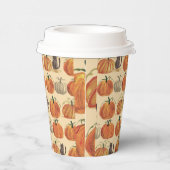 Kleine Pompoen Herfst Herfst Kat Baby shower Papieren Bekers (Rechts)