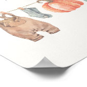 Kleine Pompoen Herfst Jongen Kleding Baby shower D Poster (Hoek)