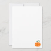 Kleine pompoen Herfst Kinderen van Birthday Party Kaart (Achterkant)