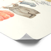 Kleine pompoen Herfst Kleding Baby shower Drinken Poster (Hoek)