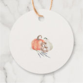 Kleine Pompoen Herfst Kleding Boy Baby shower Bedankjes Labels (Achterkant)