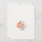 Kleine Pompoen Herfst Kleding Boy Baby shower Kaart (Achterkant)