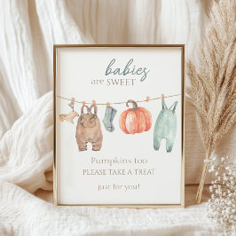 Kleine pompoen Herfst Kleding Jongen Baby's zijn l Poster
