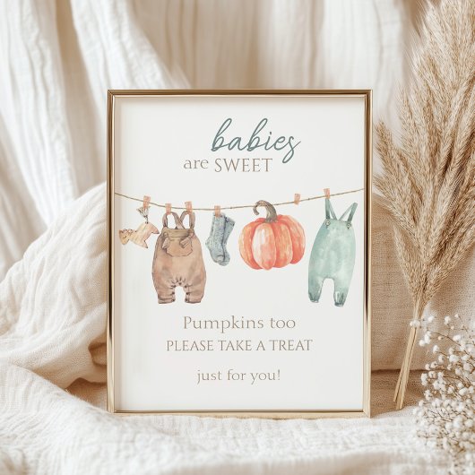 Kleine pompoen Herfst Kleding Jongen Baby's zijn l Poster