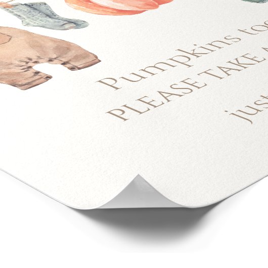 Kleine pompoen Herfst Kleding Jongen Baby's zijn l Poster (Hoek)