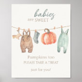 Kleine pompoen Herfst Kleding Jongen Baby's zijn l Poster (Voorkant)
