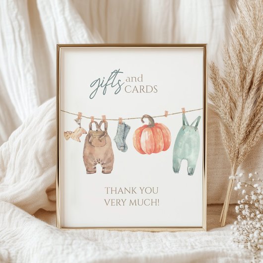 Kleine Pompoen Herfst Kleding Jongen Geschenken en Poster