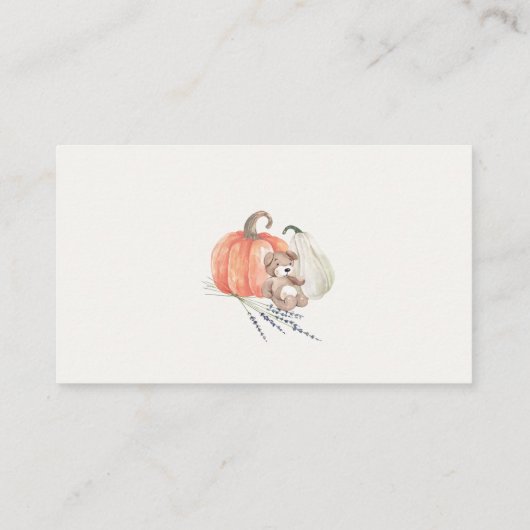 Kleine pompoen Herfst kleding jongen hoeveel Snoep Informatiekaartje (Achterkant)