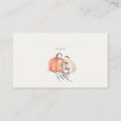 Kleine Pompoen Herfst Kleding Jongen Luier Raffle Informatiekaartje (Achterkant)