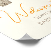 Kleine Pompoen Herfst Kleding Meisje Baby Welkom T Poster (Hoek)