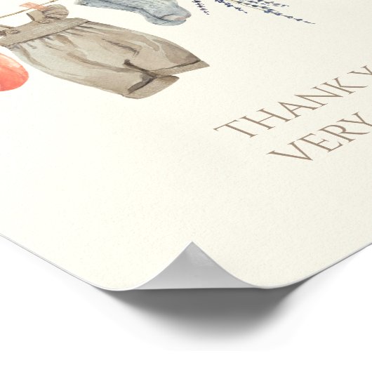 Kleine Pompoen Herfst Kleding Meisje Geschenken en Poster (Hoek)